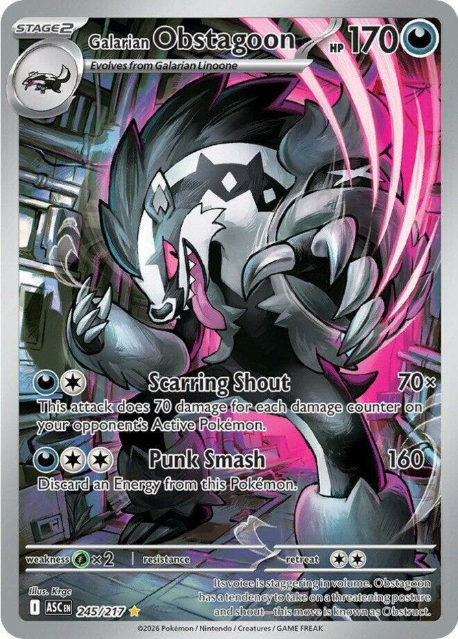 Galarian Obstagoon 245/217 - Illustration Rare ITA